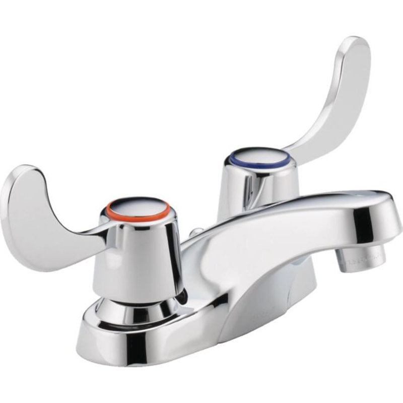 Centerset 2-handle Bathroom Faucet with Drain Assembly