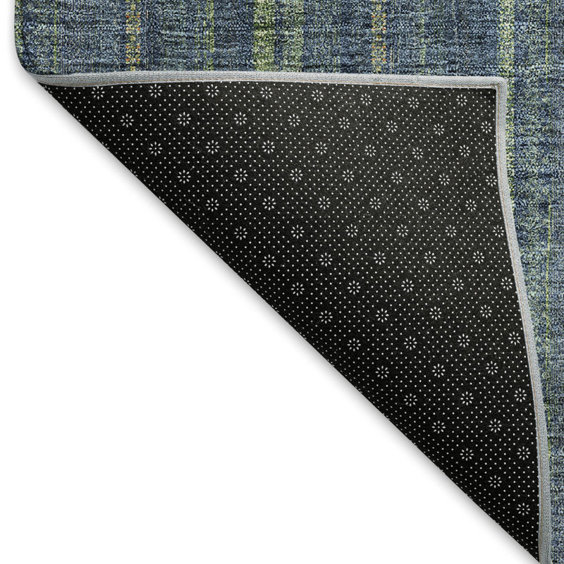 Premium Machine Washable Prisco Blue Rug, Rectangle 9' x 12'