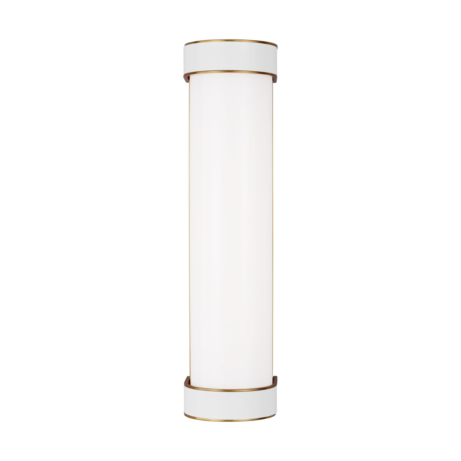 Moraine Single Alabaster Dimmable Vanity Light, Burnished Brass