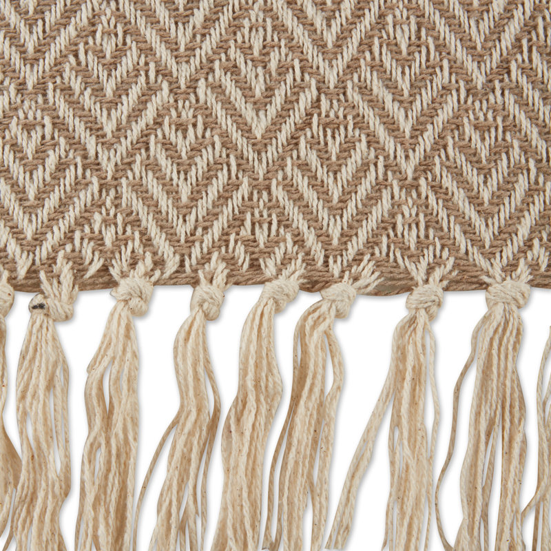 Jeté en coton , Chevron brun