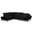 Genuine Leather Reclining Corner Sofa with Adjustable Headrests and Adjustable Armrest and Storage-449599725-449599726