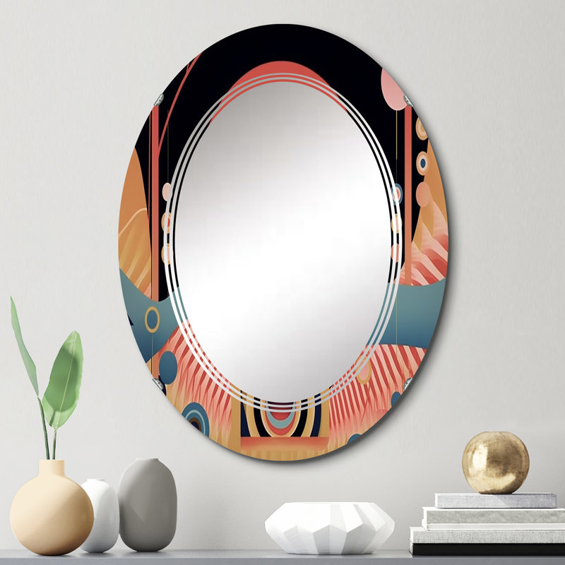 Ginesta - Miroir mural moderne ovale, 30 po x 20 po