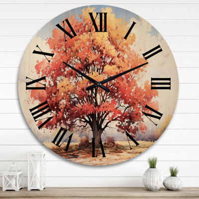 Horloge murale en bois massif Hyers