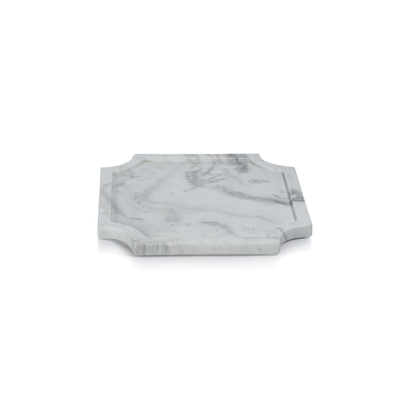 Rifah Volakas Marble Tray, 0.59" H x 10.25" W x 10.25" D