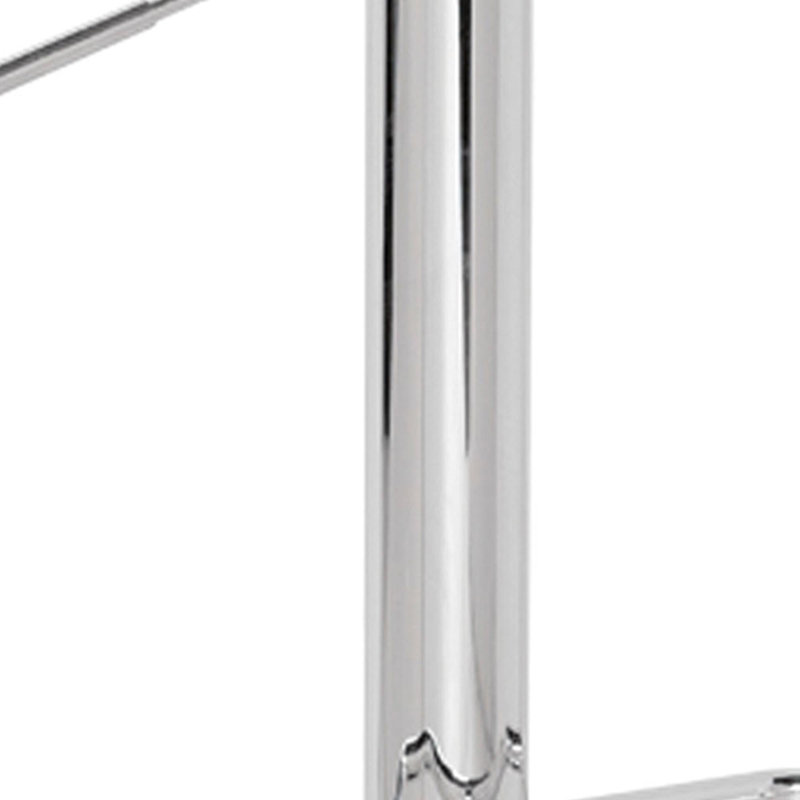 Kail Swivel Adjustable Height Counter Stool with Metal Frame, Clear