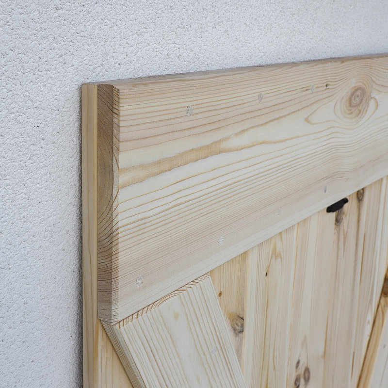 Gaskins Solid Pine Sliding Door Unfinished