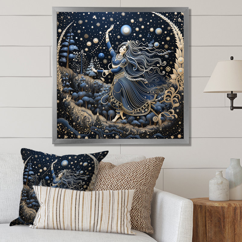 Hinduisim Cosmic Dance I - impression, Cadre photo argenté, H 30 po x l 30 po x P 1 po