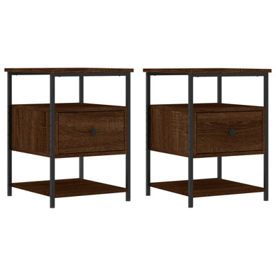 Agshin 40cm W Iron Bedside Table