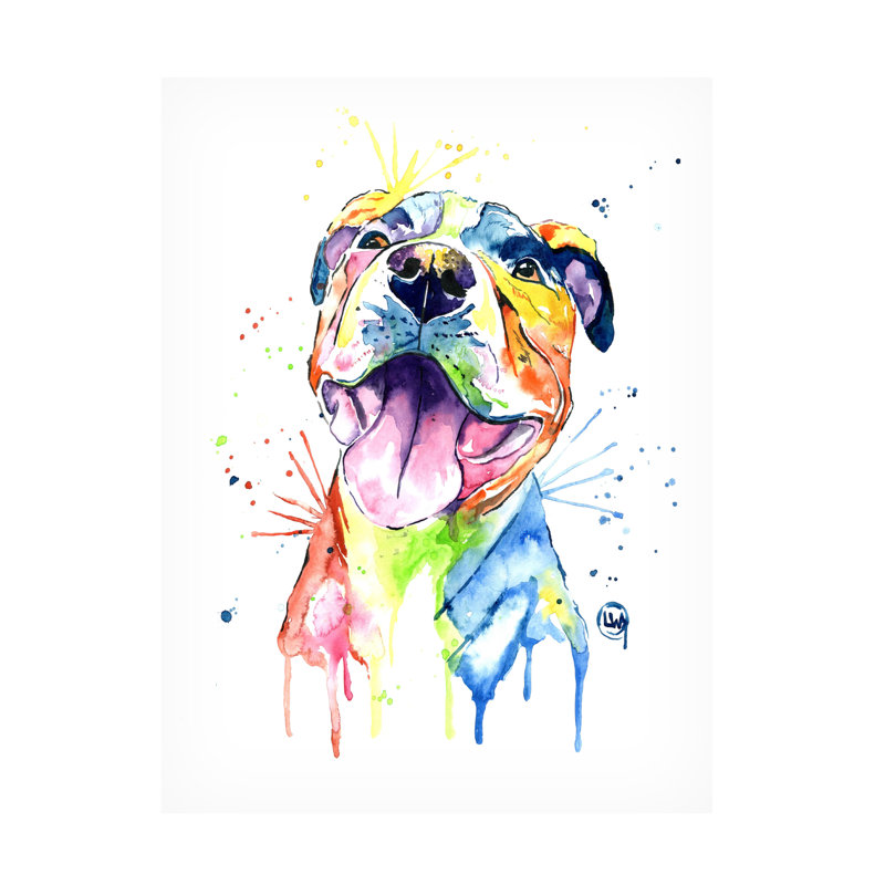 «Lisa Whitehouse Pit Bull», art sur toile, H 32 po x l 24 po