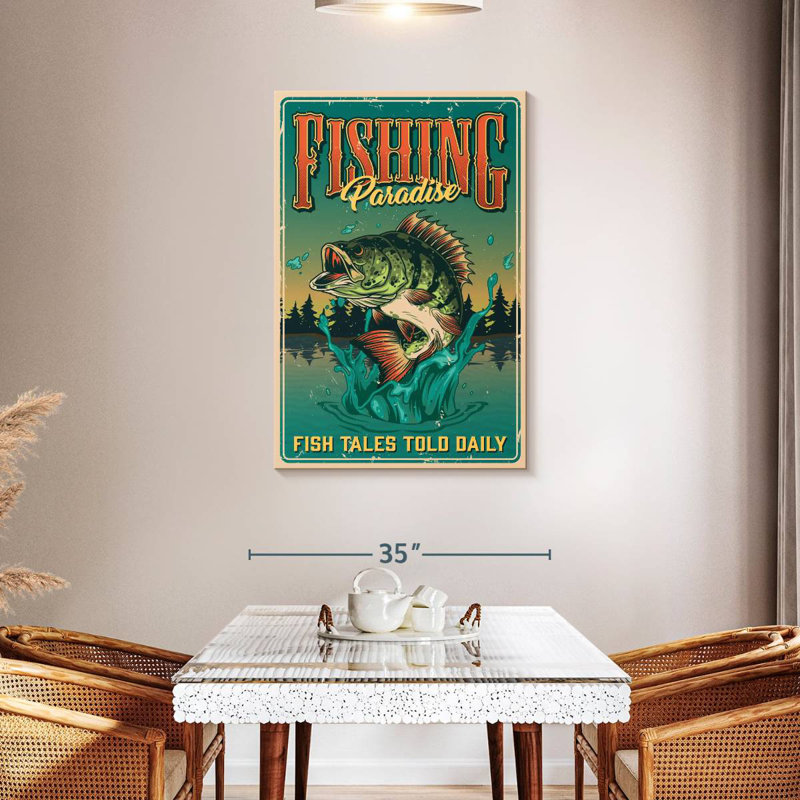 Senne, paradis de la pêche, affiche, H 45 po x l 30 po