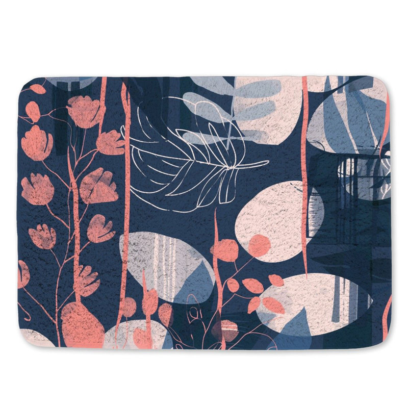Tapis de bain Twirling Flora, Simple - L 24 po x l 17 po