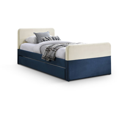 Lit gigogne / rangement en velours Ivy