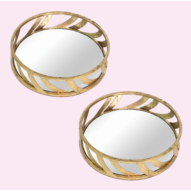 Sultan Metal Tray - Set of 2, Gold