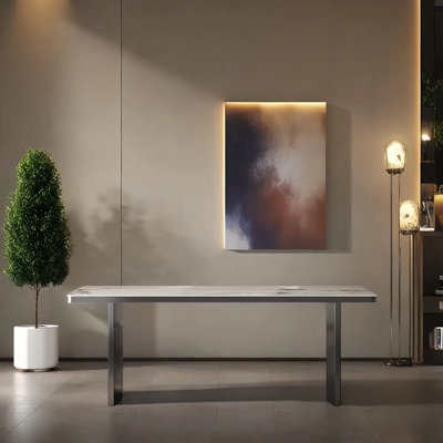 Modern luxury rock plate dining table