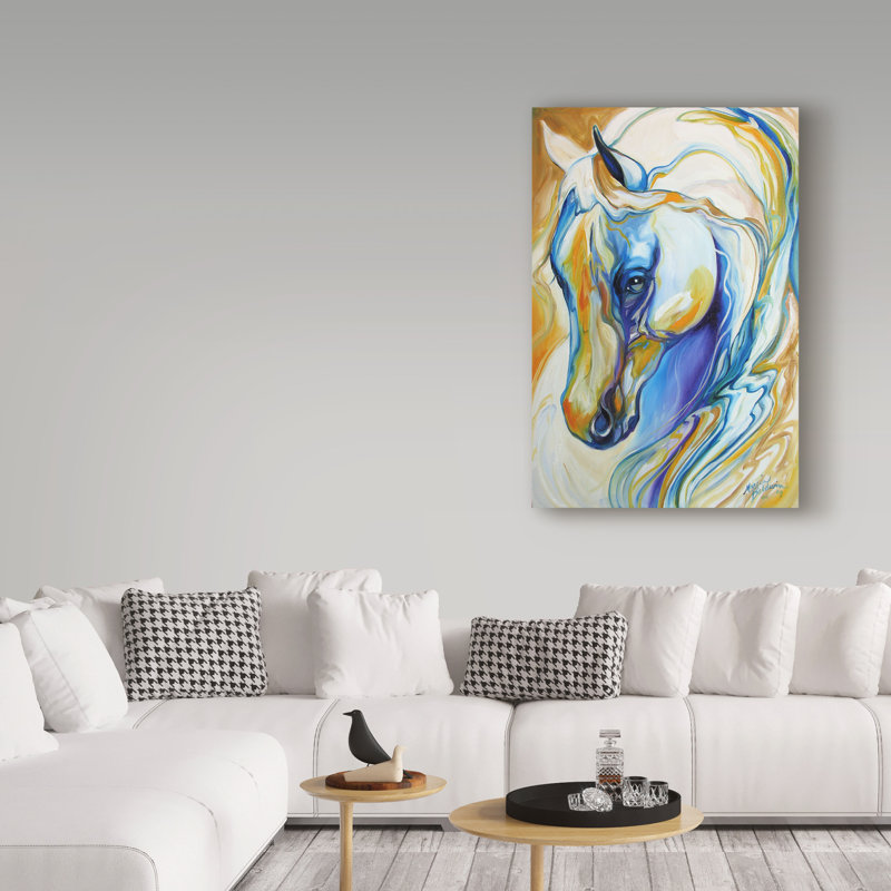 Duniya «Arabian Abstract», reproduction de peinture à l'acrylique sur toile tendue, H 19 po x l 12 po x P 2 po