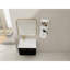 Armoire de salle de bain de 30 pouces avec lavabo en résine à rebords épais, capacité de rangement à double porte, charnières à fermeture en douceur, et trois supports séparés, meuble-lavabo de couleur châtaignier noir, espace, assorti