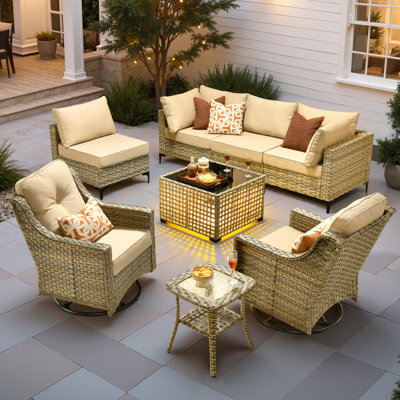 Ensemble de conversation modulaire réversible pour 6 personnes Emroy