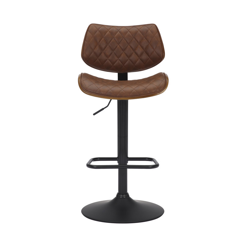 Tabouret de bar réglable en hauteur Dudley, Brun