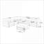 Canapé modulaire, canapé modulaire 6 places avec rangement pour le salon | Blanc | Chenille-528992444