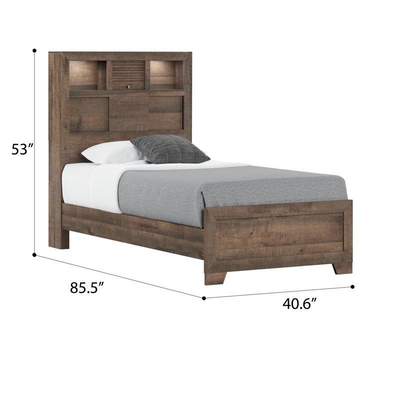 Brownbookcase Bed, Twin