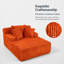 Méridienne surdimensionnée en velours côtelé avec coussin lombaire
