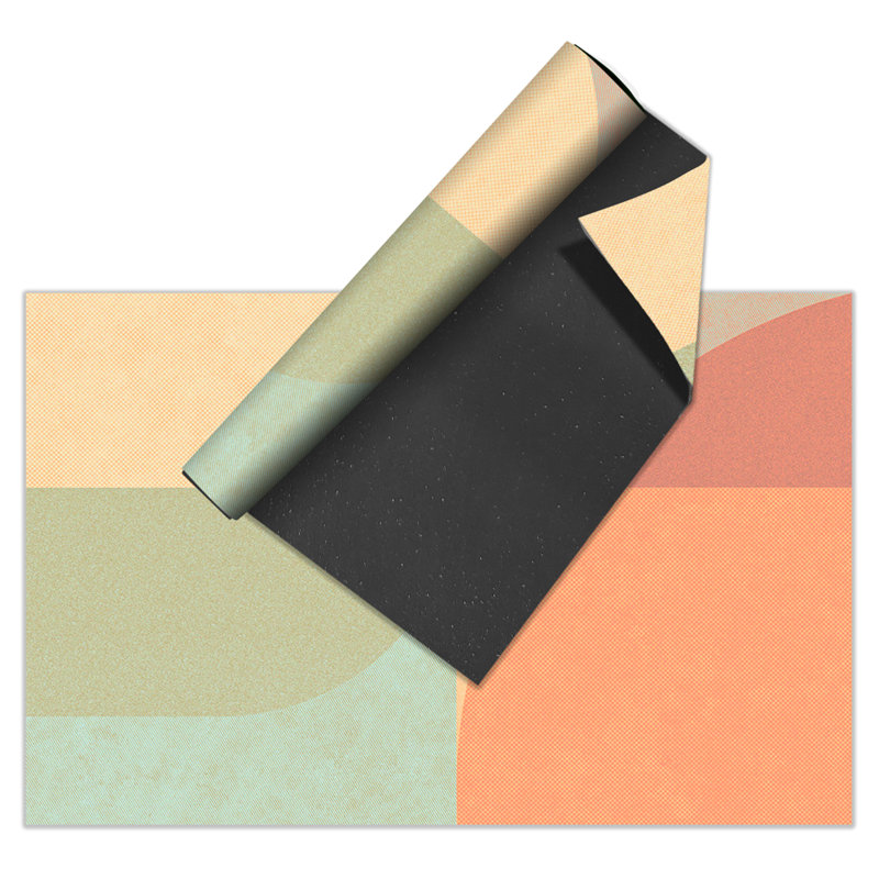 Kazan Abstract Vinyl 2.8mm Vinyl, Phthalate Free With Exclusive Printed Designs. Area Rug, Rectangle 160 x 230cm