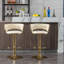 Ensemble de 2 tabourets de bar réglables avec repose-pieds chromé et base pivotante
