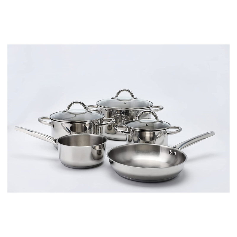Echtwerk Pot Set with Lid, Matt brushed nickel