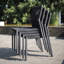 Chaise d'appoint de terrasse empilable avec coussin Bellevue