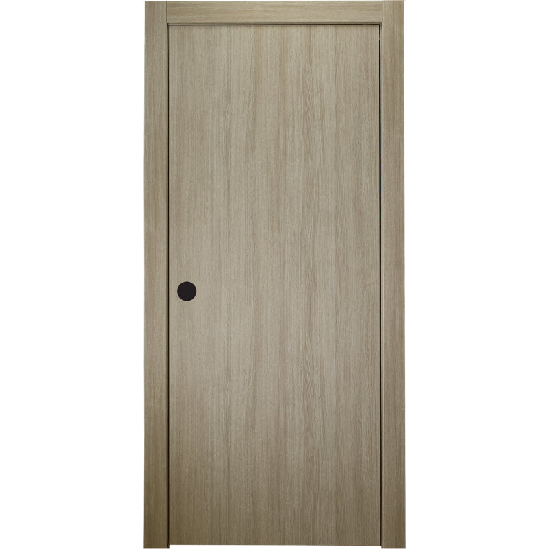 Optima DIY-FRIENDLY  Right Hand Inswing Loire Ash Manufactured Wood Composite Single Prehung Standard Door 2, 28 po x 80 po