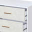 Commode blanche, champagne et or Myles