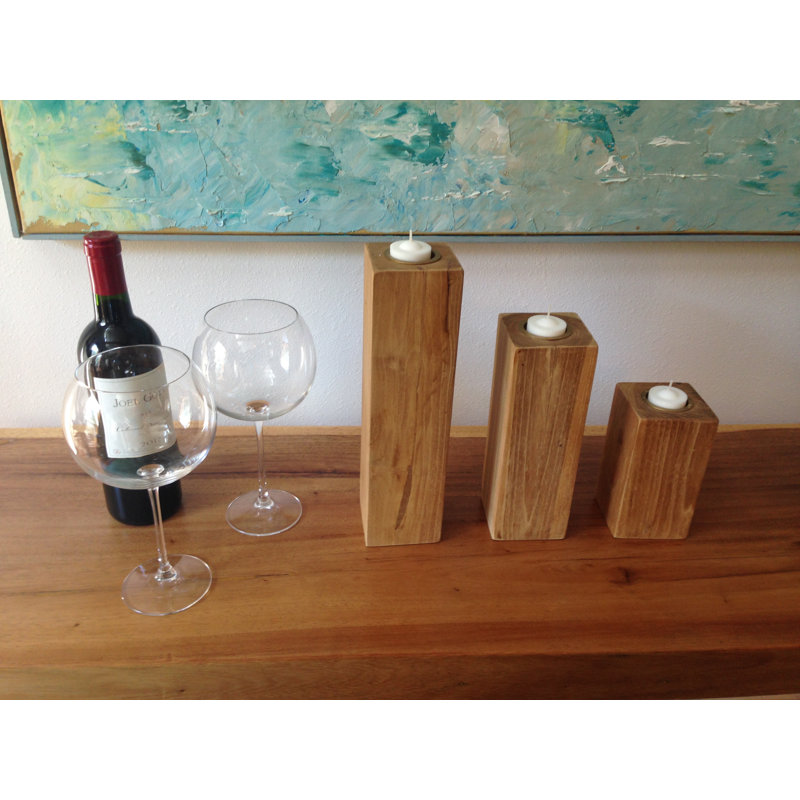 Wood Tabletop Tealight Holder