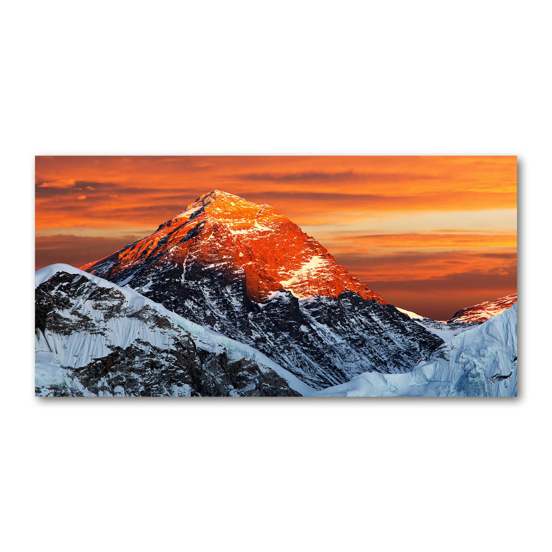 Leinwanddruck - Wandkunst - Drucke auf Leinwand - 120X60 Bildmotiv: Everest-Gipfel