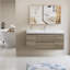 Meuble-lavabo mural de 48 po avec lavabo, meuble-lavabo mural moderne avec lavabo en résine et tiroirs à fermeture en douceur, 24V11-48AG-482341473