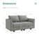 61" Square Arm Modular Loveseat with Storage Space
