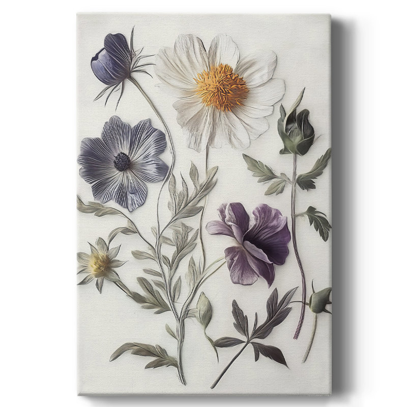 Floral avec toile tendue avec châssis LXV III, H 60 po x l 40 po