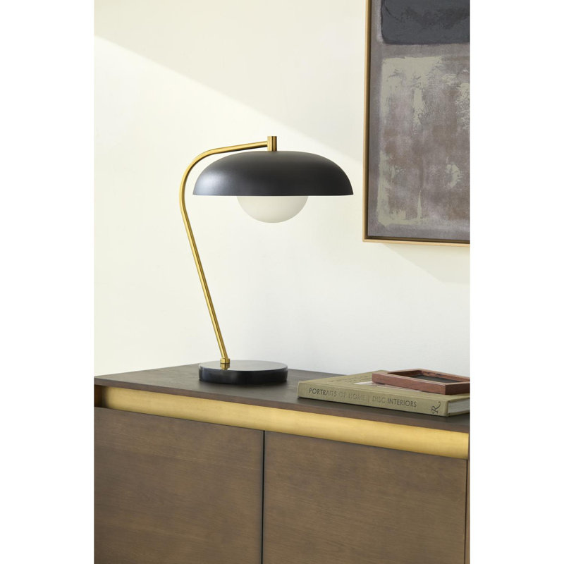 Lampe de table Farmington, Noir, Noir