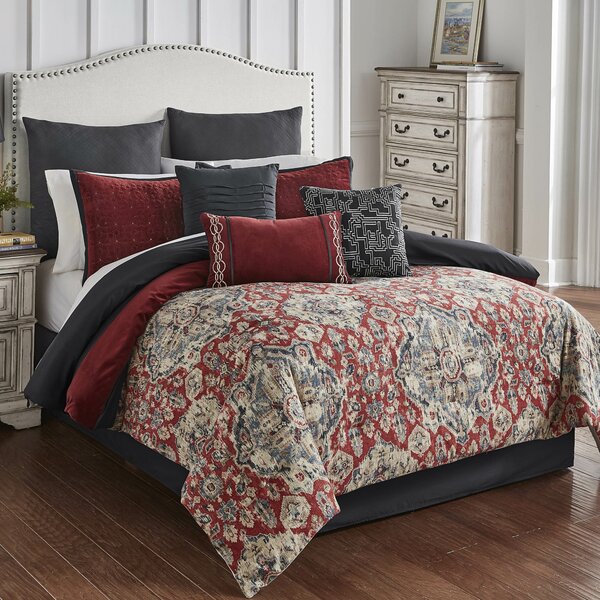 Alcott Hill® Somerton Damask Comforter Set & Reviews | Wayfair