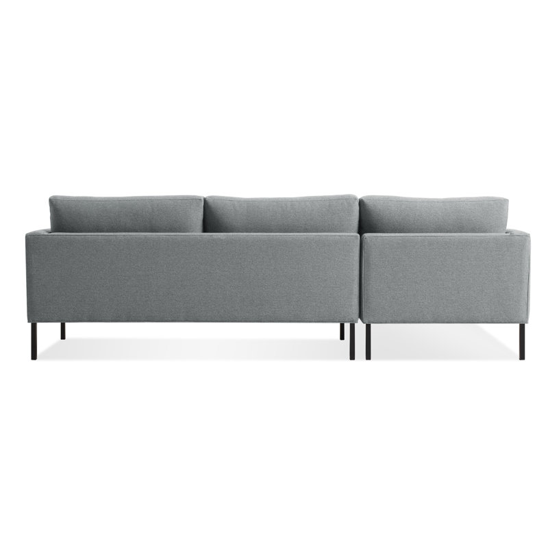 Paramount Chaise Sectional, Sanford Ceramic Crossweave, Black, Left Hand Facing