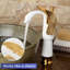 Robinet Swan en cuivre à poignée simple à un trou avec drain escamotable sans bouchon de trop-plein et robinet d'alimentation-64577866