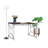 Martha Office Workspace Desk MDF/Chrome In Brown