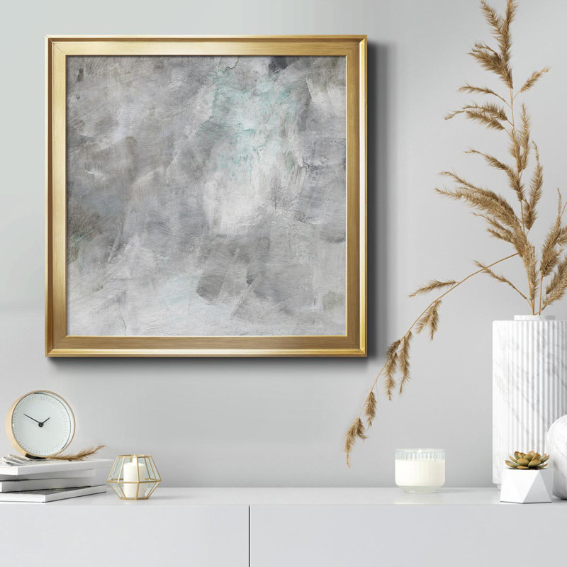 Teinte douce - peinture sur toile encadrée, H 30,5 po x l 30,5 po x P 1,5 po, Encadrement doré