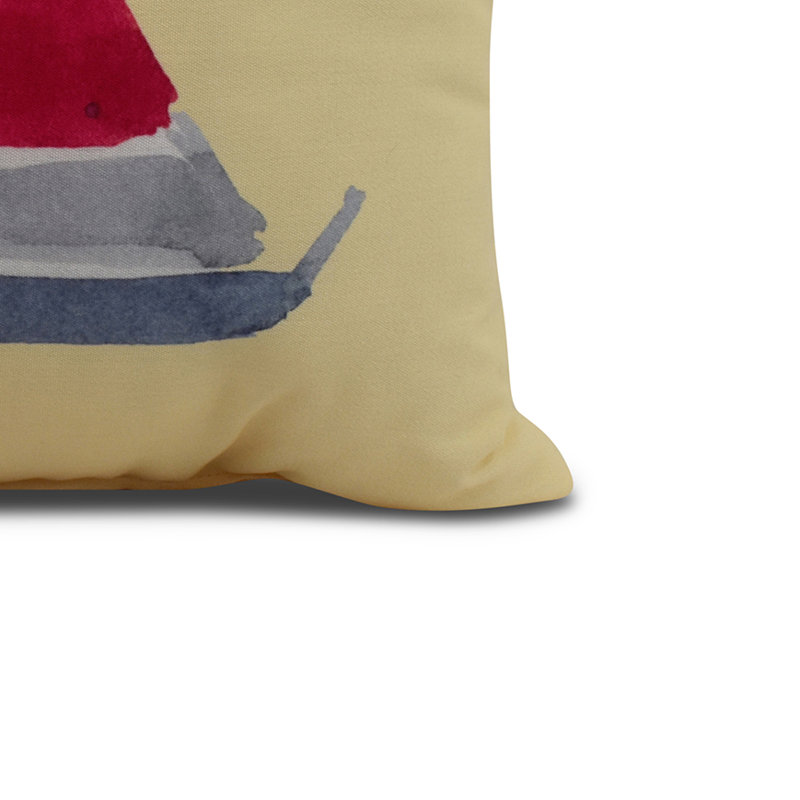 Housse et insert de coussin carré Nantucket, Jaune, 16 po x 1 po