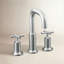 Purist Deck-Mount Bath Faucet Trim for High-Flow Valve with Cross Handles-1753488