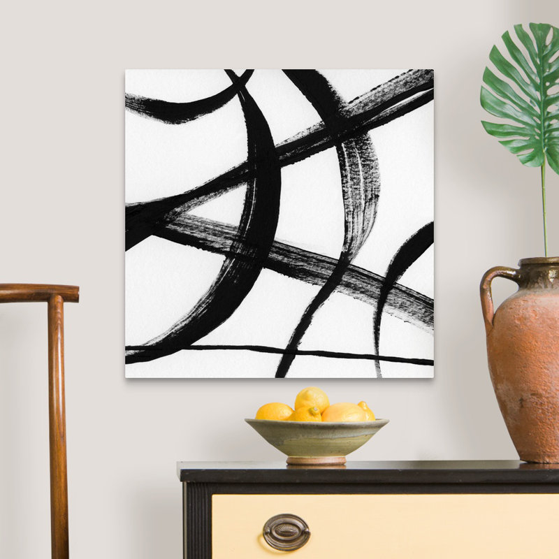 Gestural Marks I - Painting on Canvas, Wrapped Canvas, 24" H x 24" W x 1.25" D