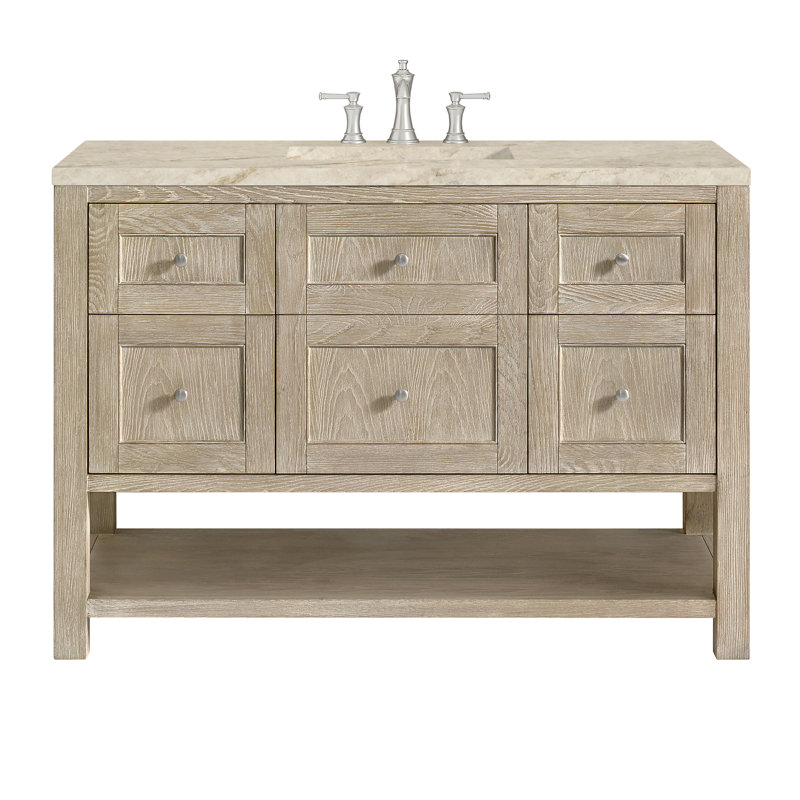Breckenridge 48'' W Single Vanity, Whitewashed Oak, Tajnar Eclos