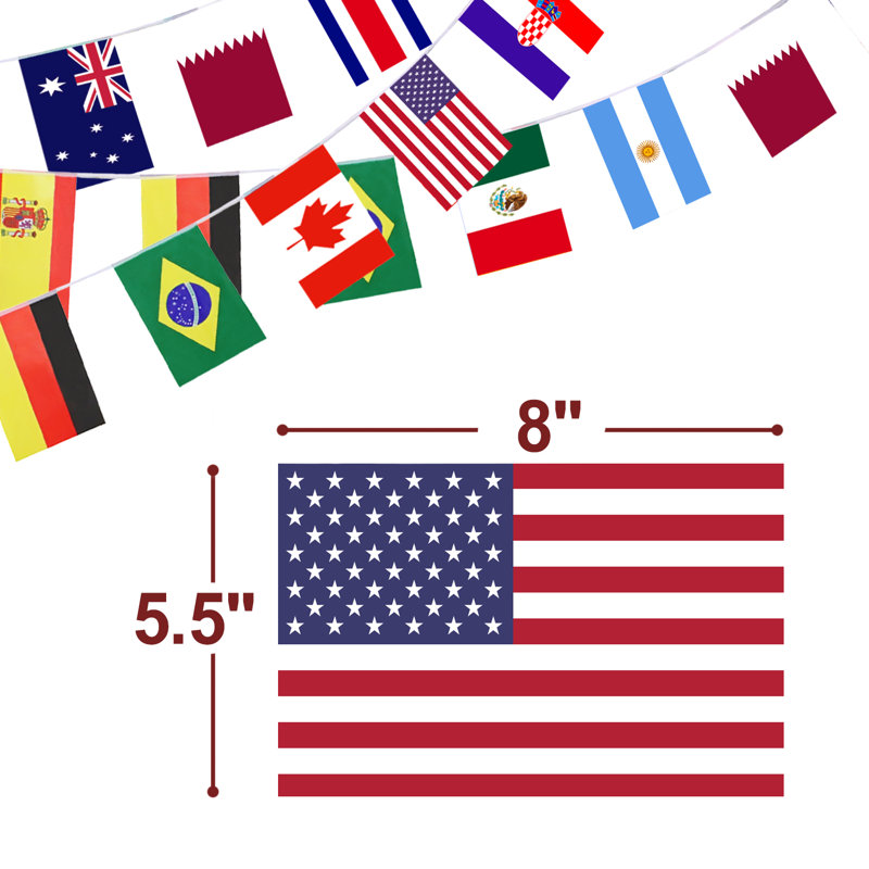Drapeau de la Coupe du monde Anley 2026 de 48 pays, banderole internationale de fanions, décoration pour l'inauguration, bar sportif, événements festifs 