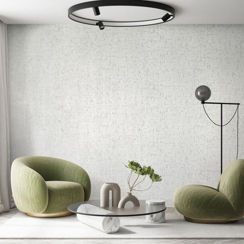 Modern Textured Wallpaper Abstract, White Glass Beads, Sand Beige, 21 In X 33 Ft (57 Sq. Ft), 81320, Fossil Grey