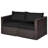 59'' Wide Straight Wicker Loveseat with Cushions-226978226