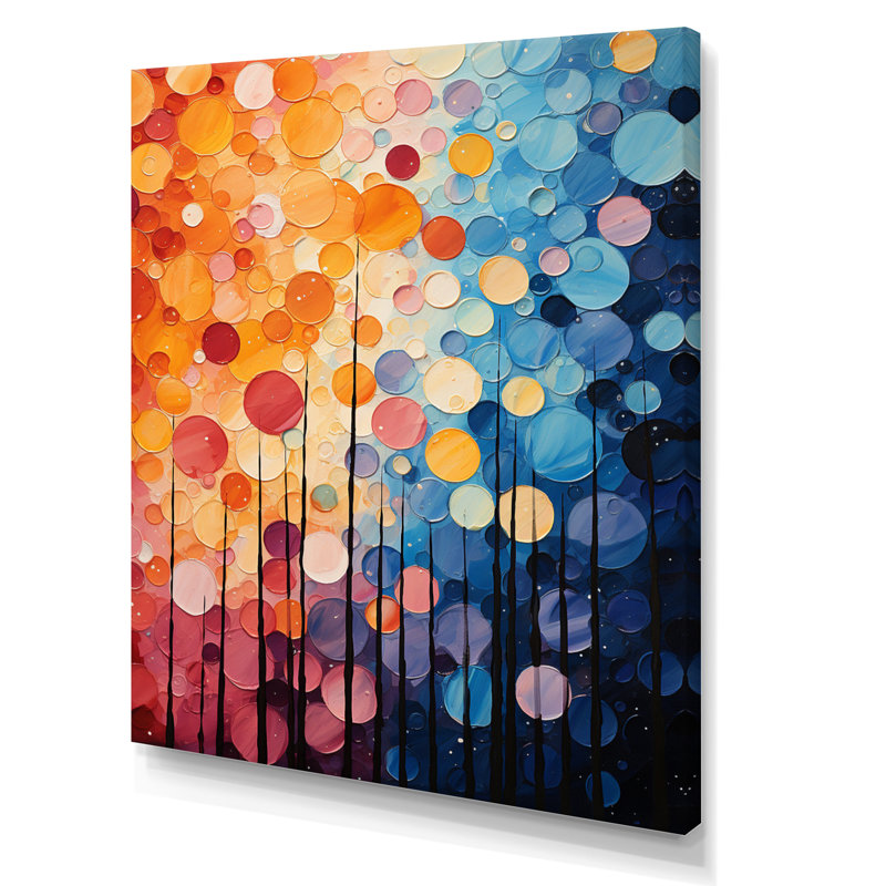 Mid Century Retro Rhythms II - Décoration murale abstraite, H 40 po x l 30 po x P 1,5 po, Toile tendue